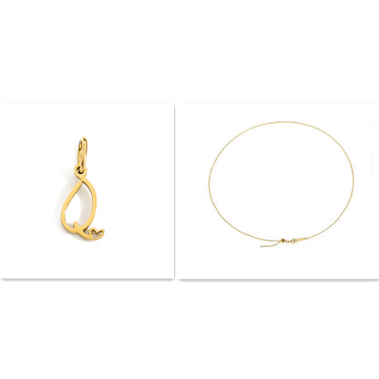 Initial Necklace - Signed with Love