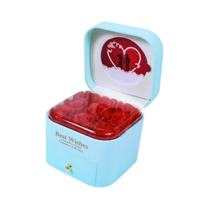 Pull-Out Rose Jewelry Box With Mini Card