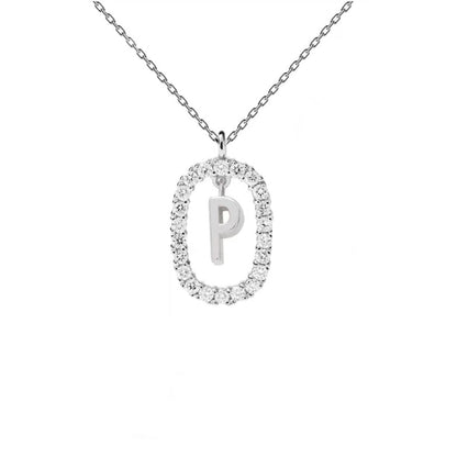 Initial Oval Sparkle