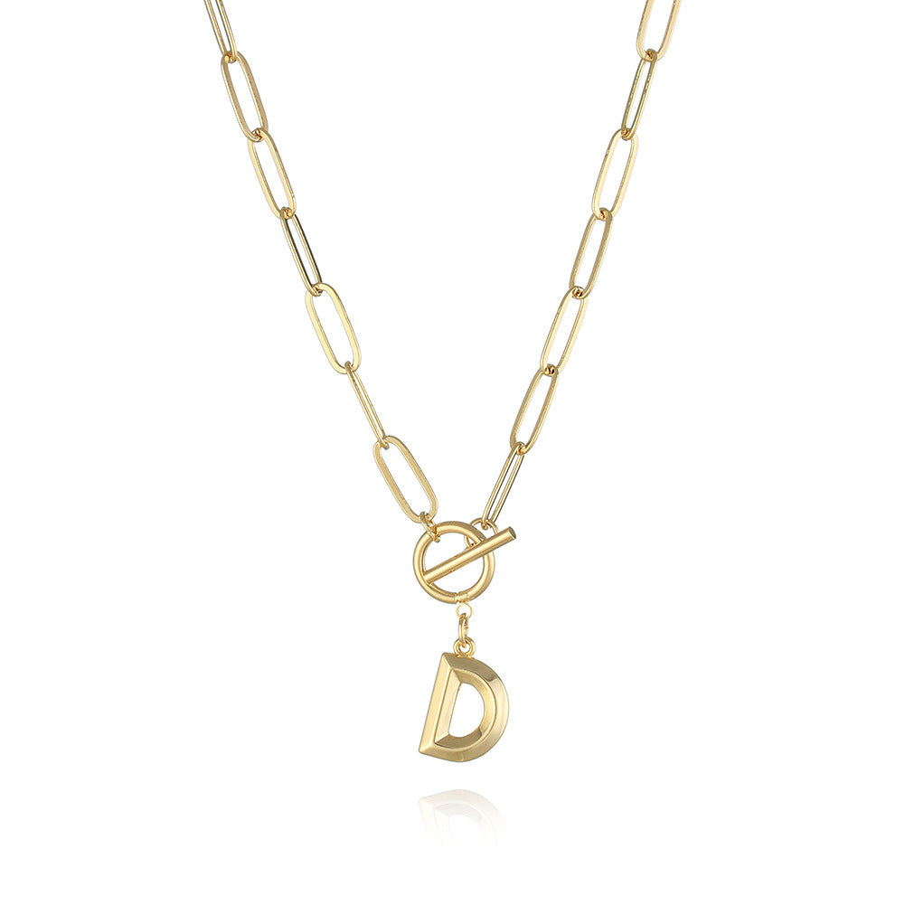 Chunky Letter Chain Necklace