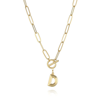 Chunky Letter Chain Necklace