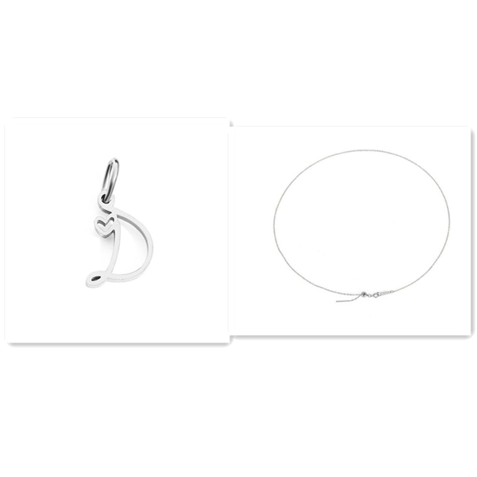 Initial Necklace - Signed with Love