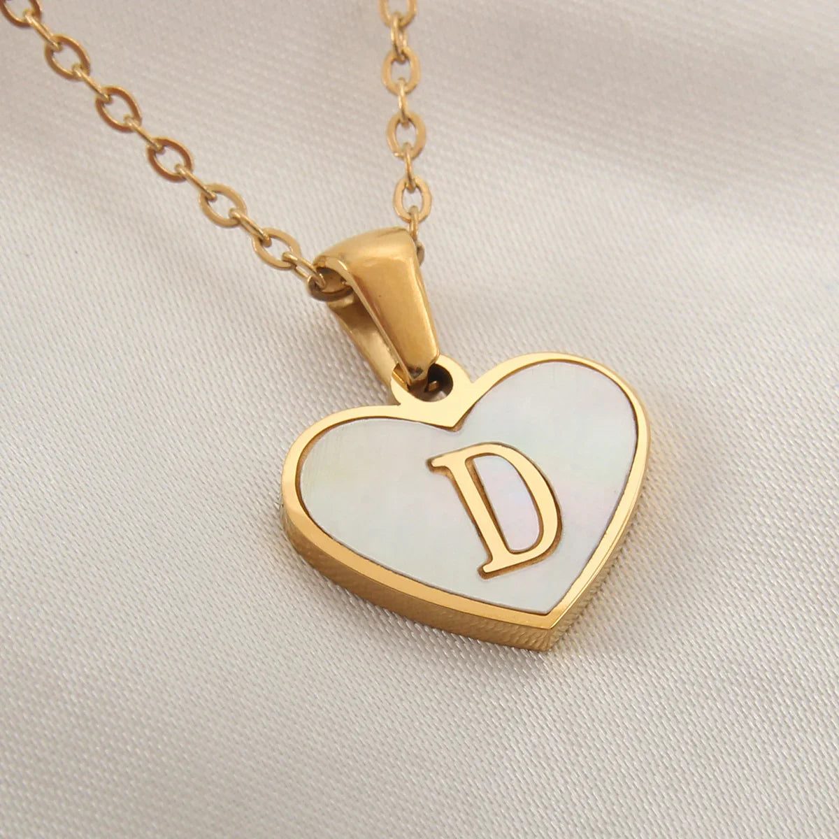 Tiny Mirror Initial Heart Necklace – Personalized Gift for Her