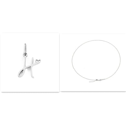 Initial Necklace - Signed with Love