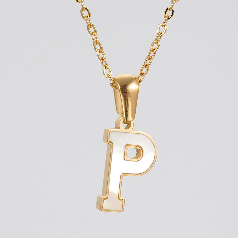 Delicate Flat Letter Charm Necklace