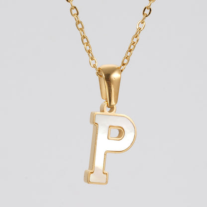 Delicate Flat Letter Charm Necklace