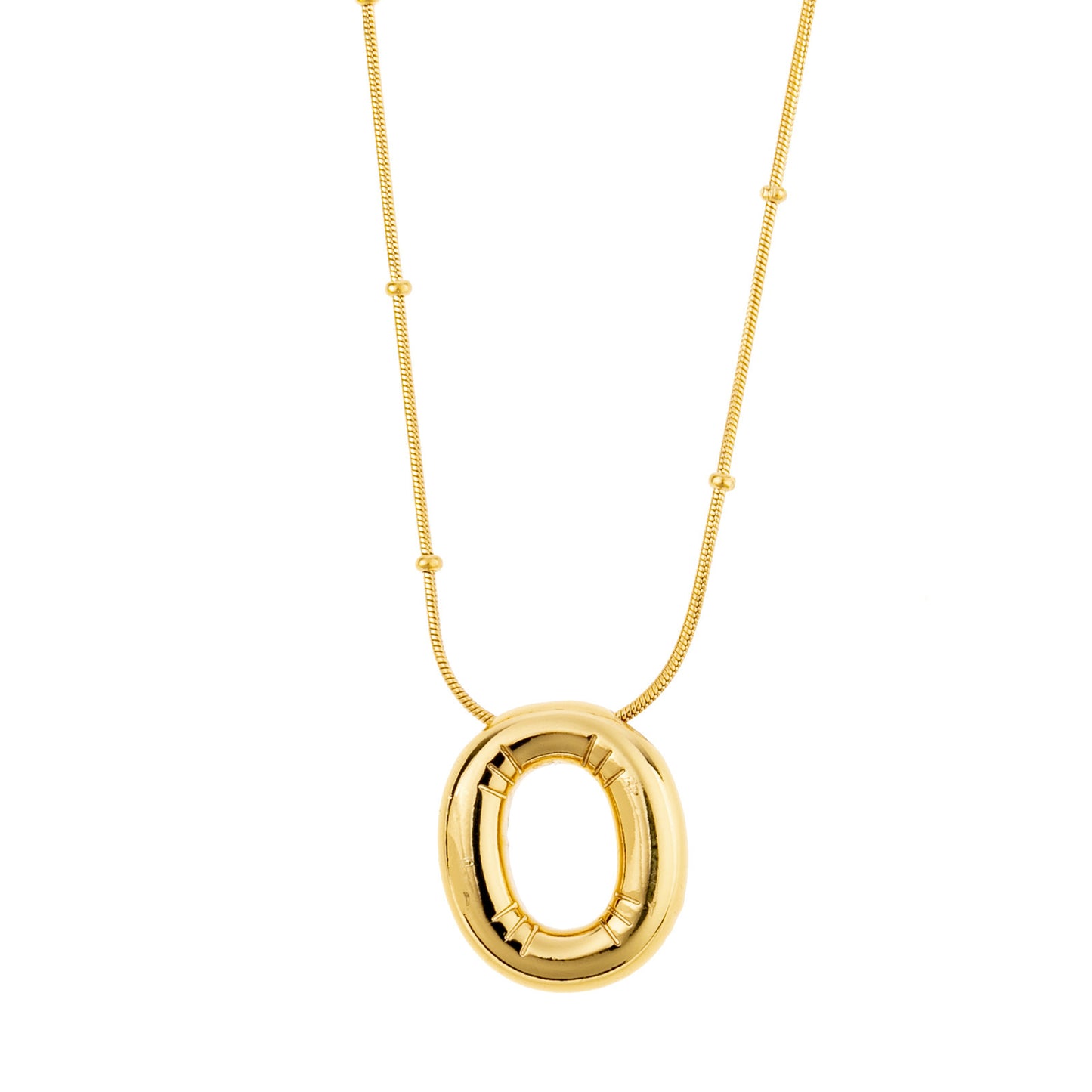 Tilted Fashion Bubble Letter Necklace – Bold, Personalized Jewelry