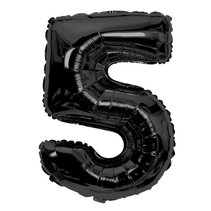 Black Number Balloons