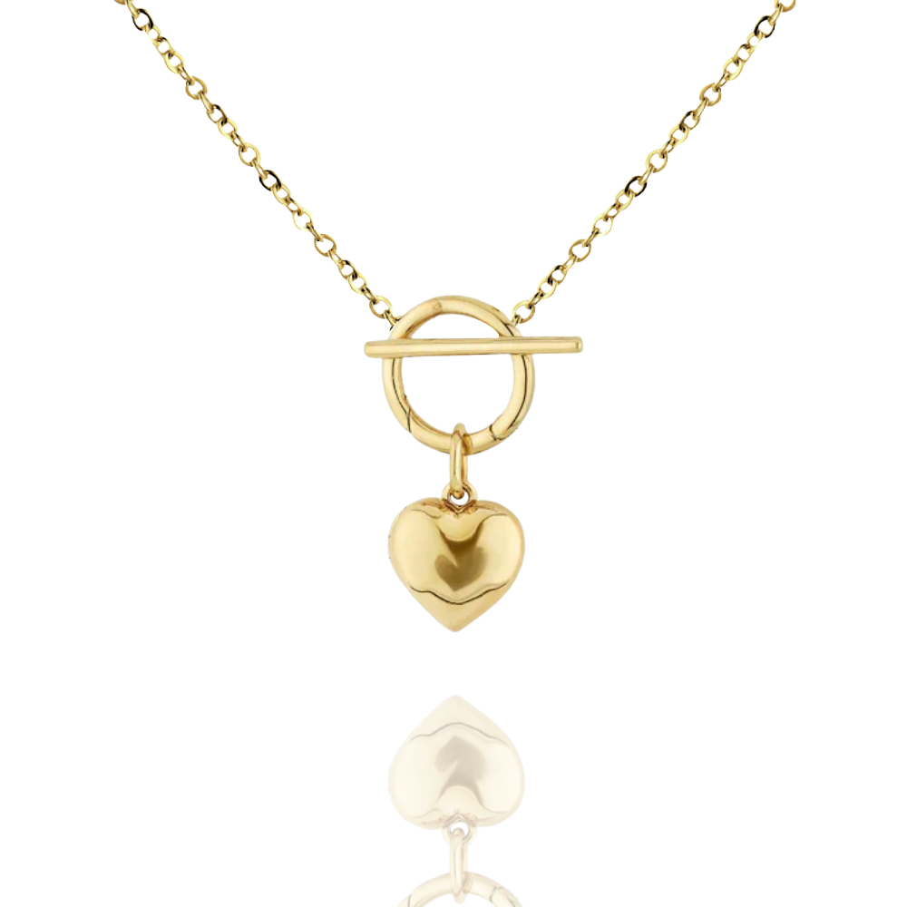 Golden Heart Pendant Necklace