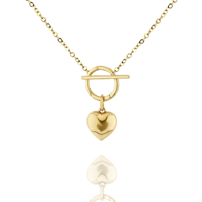 Golden Heart Pendant Necklace