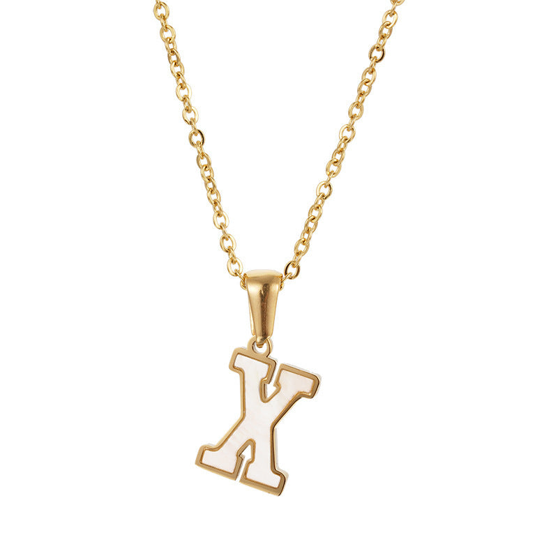 Delicate Flat Letter Charm Necklace