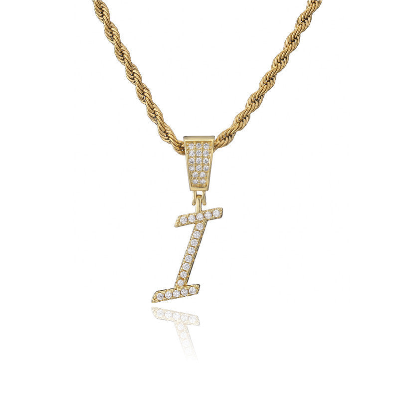 Flat Glow Script Pendant Necklace