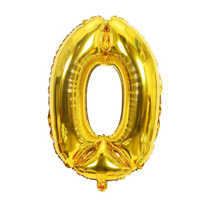 Gold Number Balloons