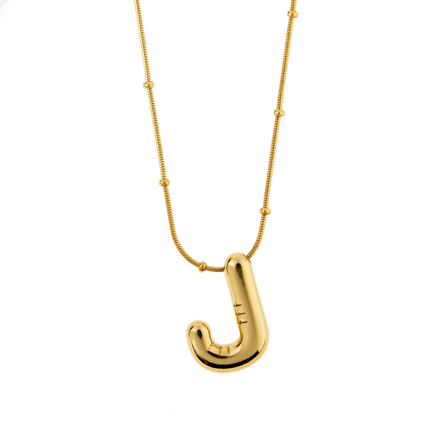 Tilted Fashion Bubble Letter Necklace – Bold, Personalized Jewelry
