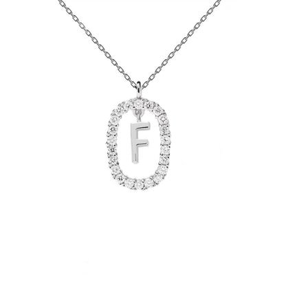 Initial Oval Sparkle