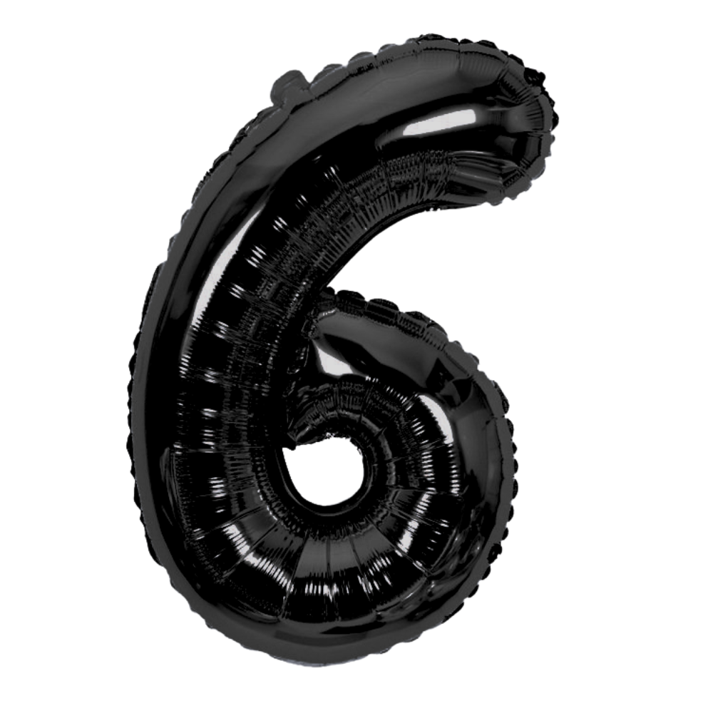 Black Number Balloons