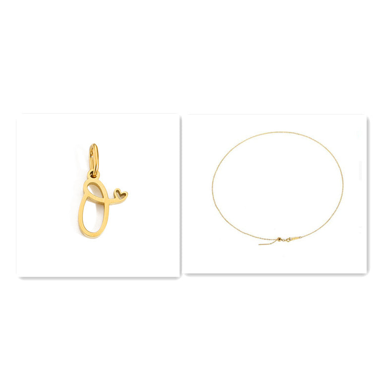 Initial Necklace - Signed with Love