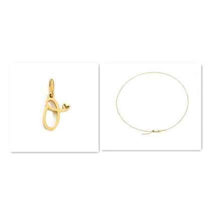 Initial Necklace - Signed with Love