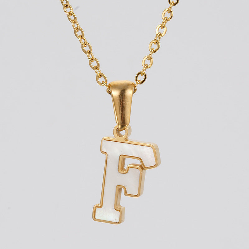 Delicate Flat Letter Charm Necklace