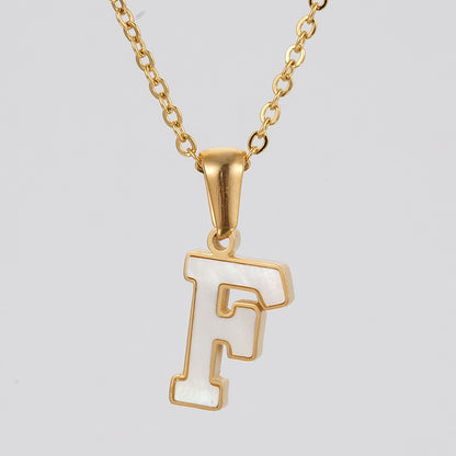 Delicate Flat Letter Charm Necklace