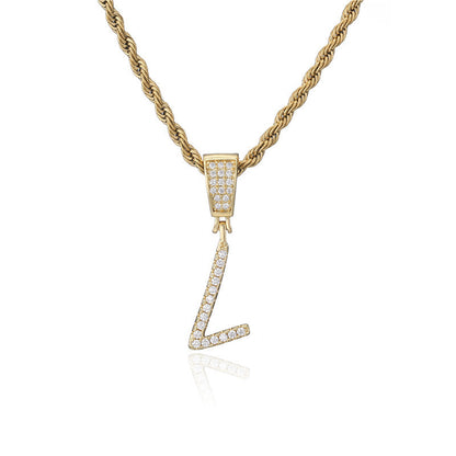 Flat Glow Script Pendant Necklace