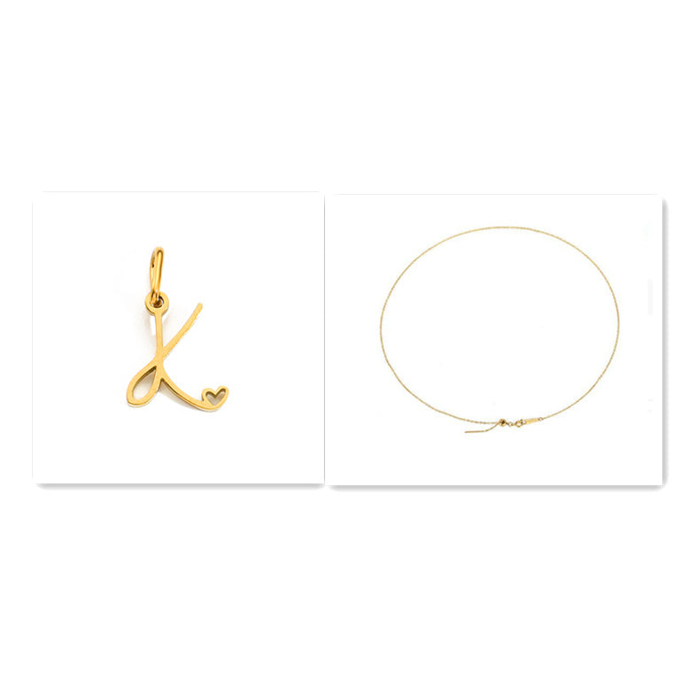 Initial Necklace - Signed with Love