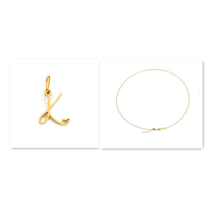 Initial Necklace - Signed with Love