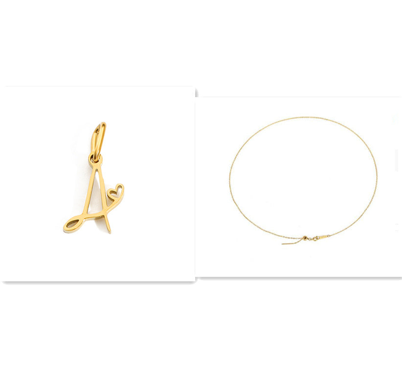 Initial Necklace - Signed with Love