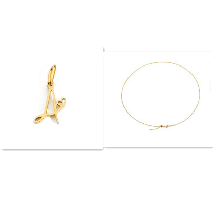 Initial Necklace - Signed with Love