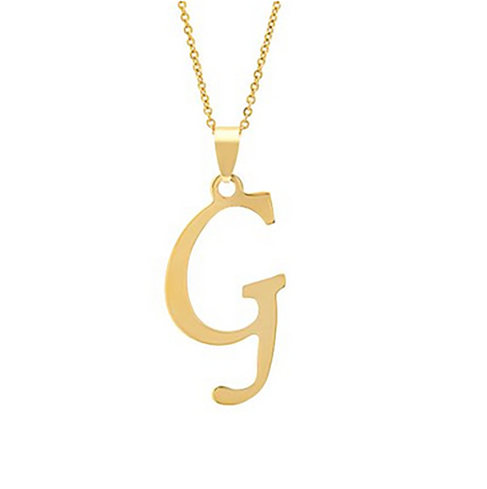 Elegant Flat Letter Necklace – Personalized Jewelry