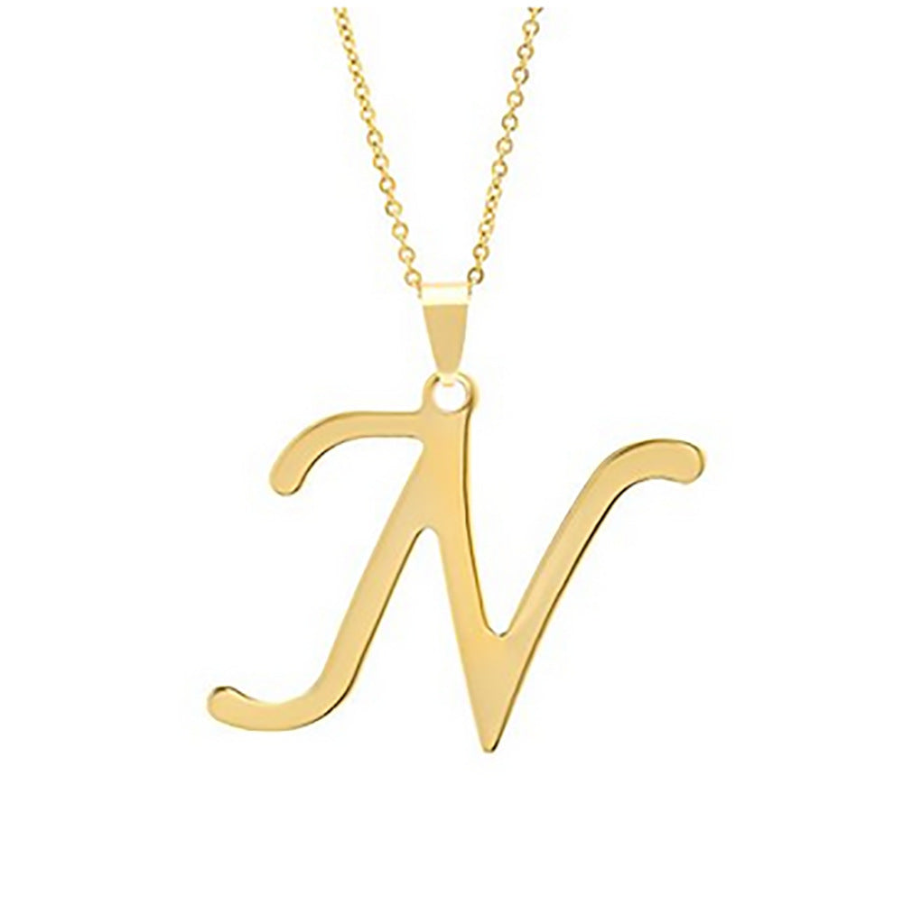 Elegant Flat Letter Necklace – Personalized Jewelry