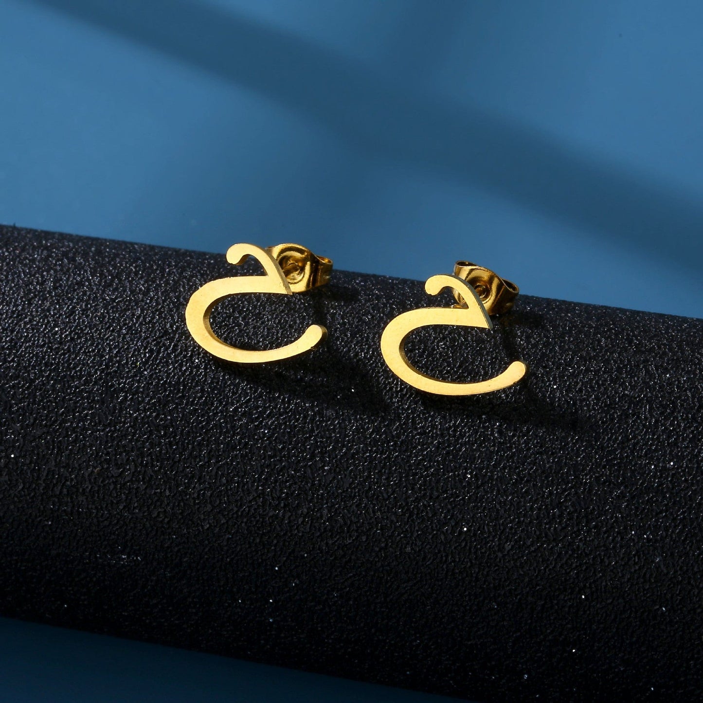 Golden Circle Initial Studs