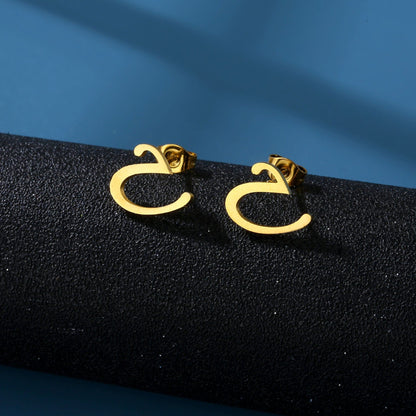 Golden Circle Initial Studs