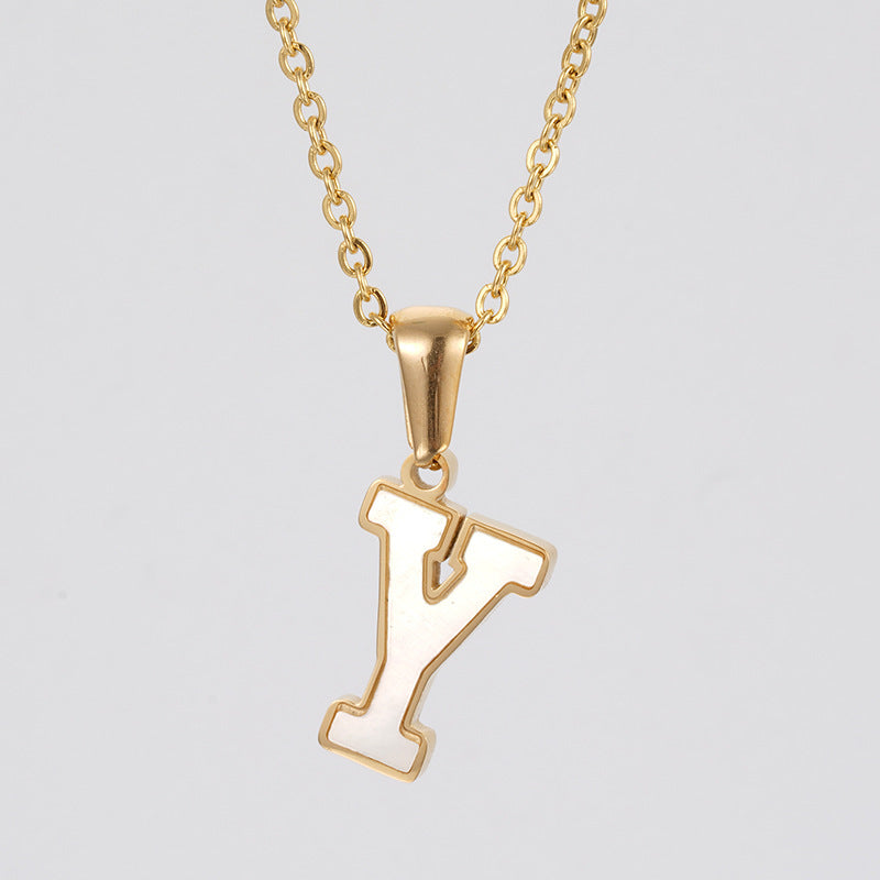 Delicate Flat Letter Charm Necklace
