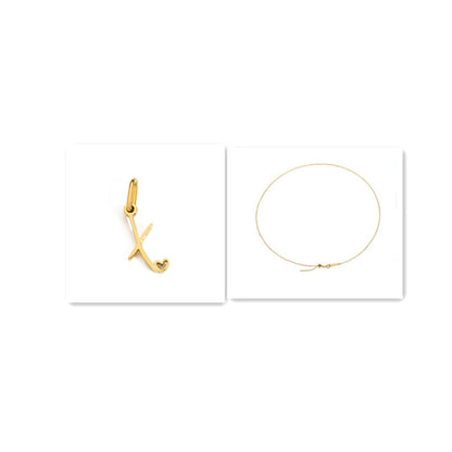 Initial Necklace - Signed with Love