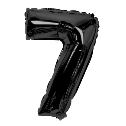 Black Number Balloons
