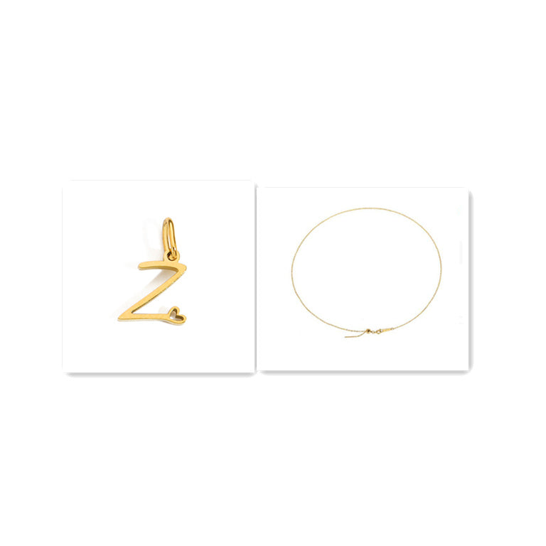 Initial Necklace - Signed with Love