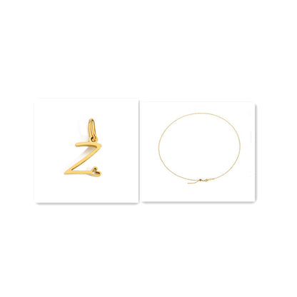 Initial Necklace - Signed with Love