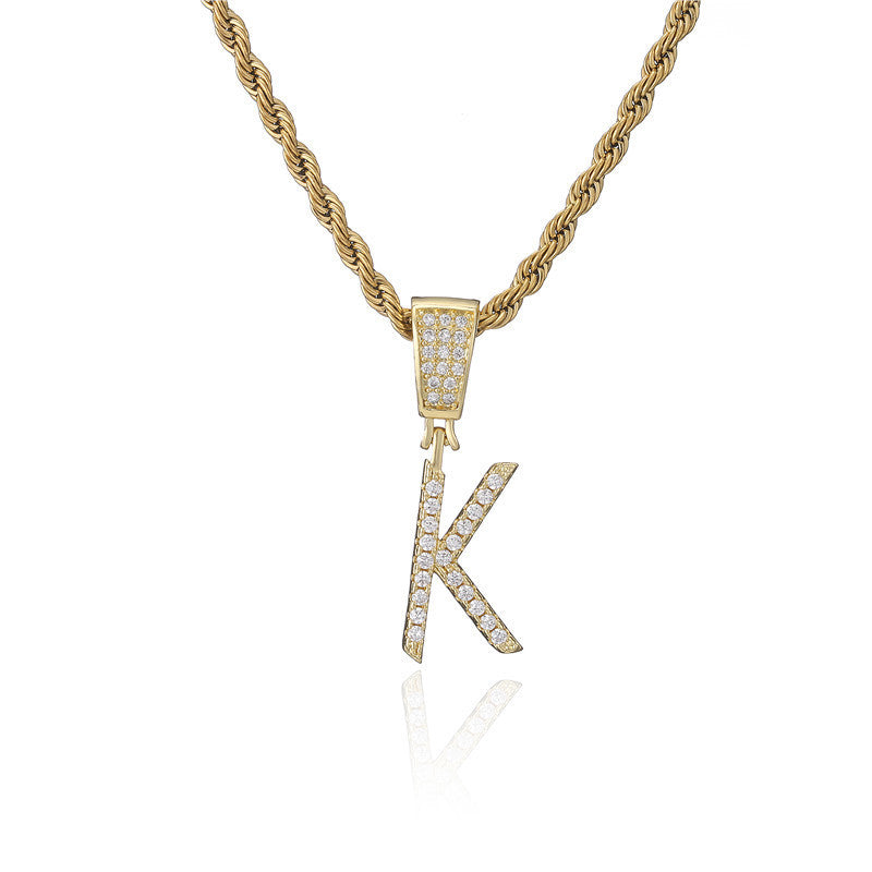 Flat Glow Script Pendant Necklace