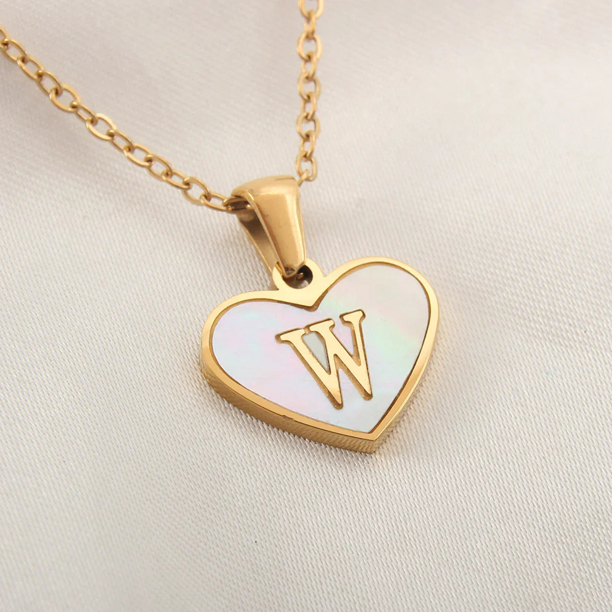 Tiny Mirror Initial Heart Necklace – Personalized Gift for Her