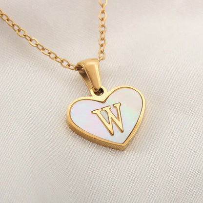 Tiny Mirror Initial Heart Necklace – Personalized Gift for Her