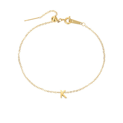 Golden Initial Charm Bracelet
