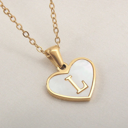Tiny Mirror Initial Heart Necklace – Personalized Gift for Her