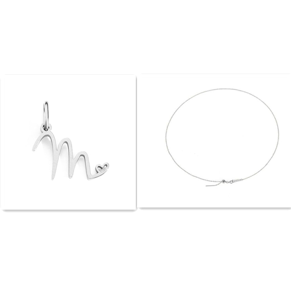 Initial Necklace - Signed with Love