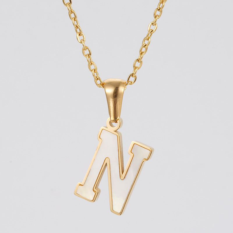 Delicate Flat Letter Charm Necklace