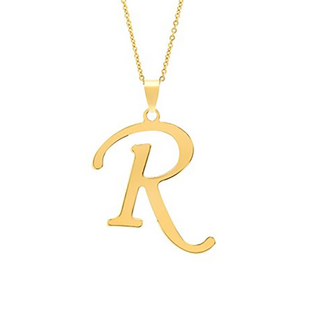 Elegant Flat Letter Necklace – Personalized Jewelry