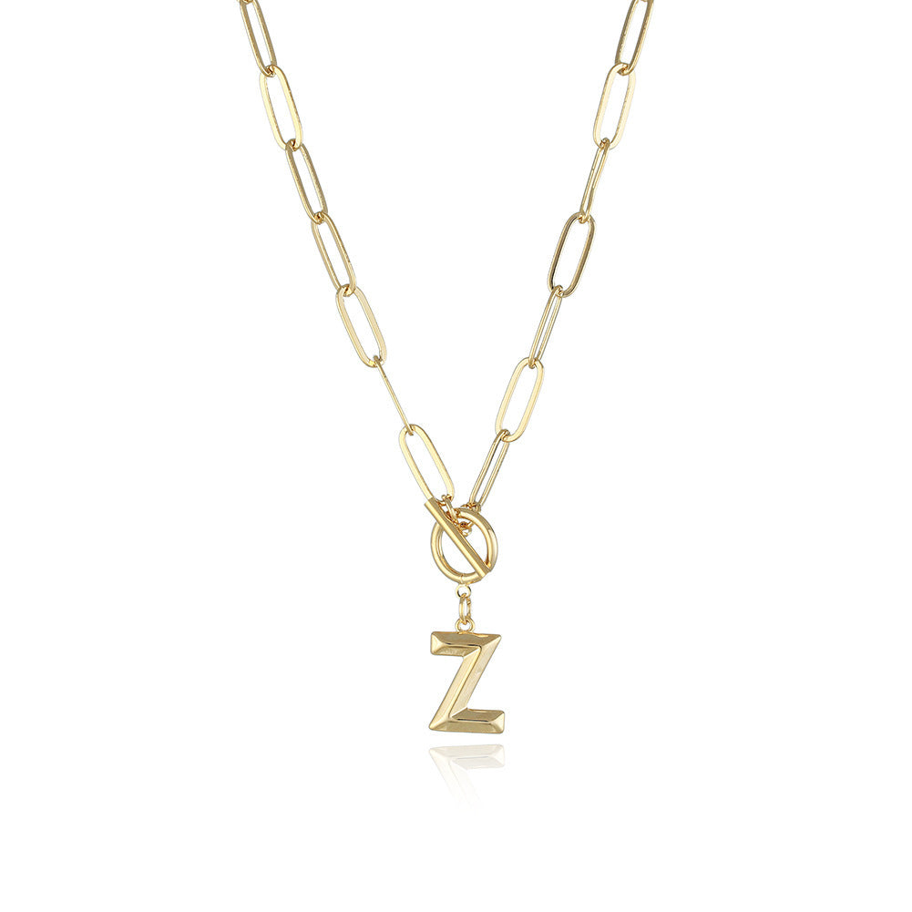 Chunky Letter Chain Necklace