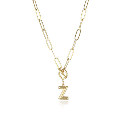 Chunky Letter Chain Necklace