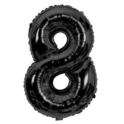 Black Number Balloons