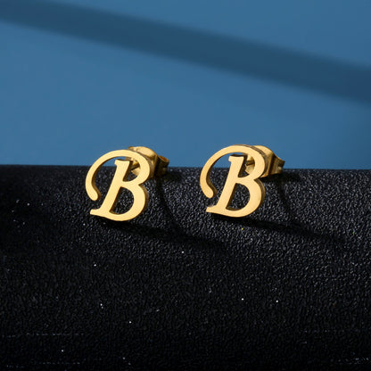 Golden Circle Initial Studs